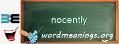 WordMeaning blackboard for nocently